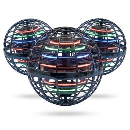 Tres esferas voladoras con luces LED — pack Trío